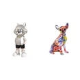 thumbnail image 1 of Figura de escritorio, estatua de , figura decorativa, estatua de perro, resina elaborada, , decoración, adorno de estante, adecuado p, 1 of 8