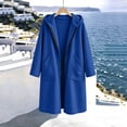 thumbnail image 6 of IUYRTFE Women's Oversized Long Hooded Cardigan Coat with Pockets Relaxed Fit Full Length Fleece Jacket for Fall and Winter, 6 of 6