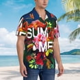 thumbnail image 2 of Lsque Summer Birds and Flowers pattern Hawaiian Shirt for Men, Unisex Summer Beach Casual Short Sleeve Button Down Shirts-Small, 2 of 9