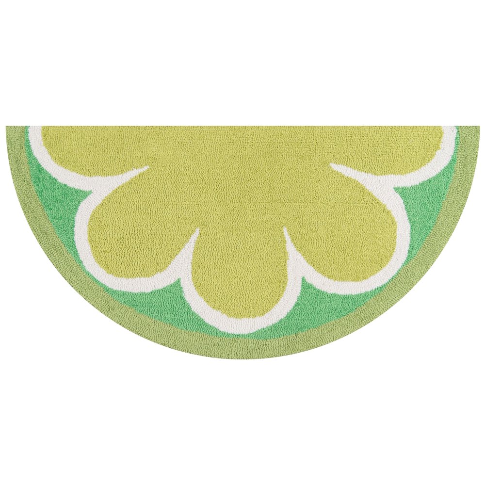 Novogratz Lime Hand Hooked Kitchen Mat, 18" x 36" Half Moon Walmart