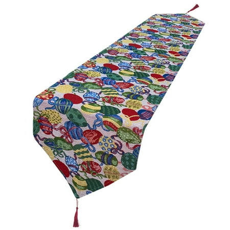 

DoubleYi Easter Table Runner Create Atmosphere Wear Resistant Charming Bunny Printing Easter Party Table Runner Decor