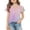 #A04-Hot Pink, variant on Girls Tee Shirts 7-16 Crewneck Gradient Tshirts Toddler Double Layer Ruffle Short Sleeve Tshirt Summer Trendy Cotton Tops
