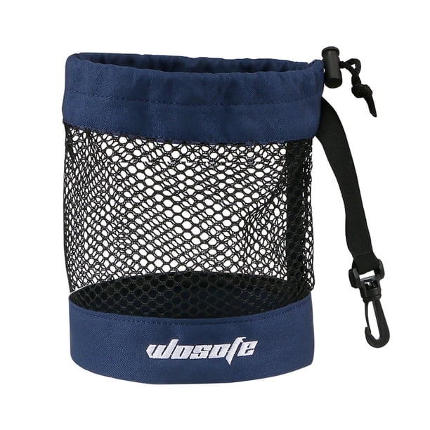 Bolsa para pelotas de golf Bolsa para guardar pelotas de golf Bolsa de malla Bolsa pequeña de nailon Accesorio de golf Azul oscuro medio