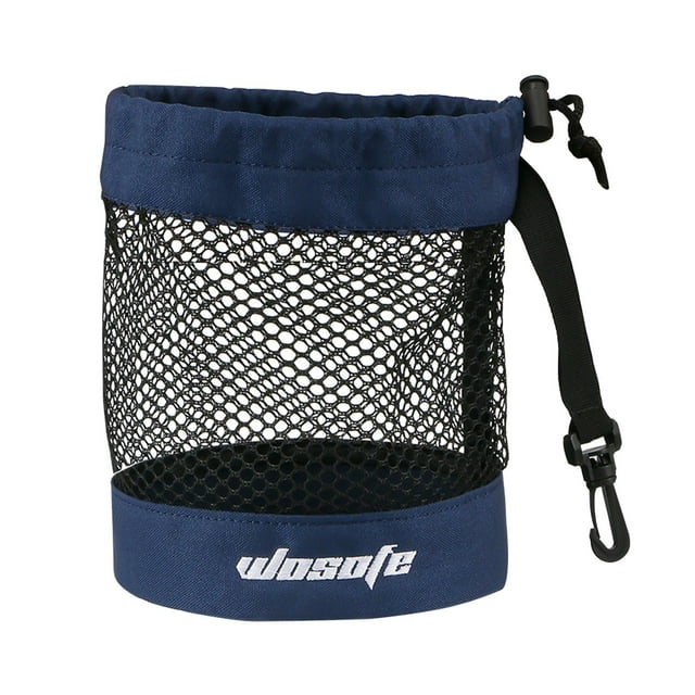 Colaxi Sac de Balles de Golf Sac de Shag de Golf Petit Accessoire de Golf Léger Pochette de Balles de Golf Support de Balles de Baseball Extérieur Bleu Foncé Moyen