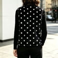 thumbnail image 5 of GUACER Womens Polka Dot Fleece Vest V Neck Cropped Loose Sleeveless Casual Jacket for Fall Winter, 5 of 5