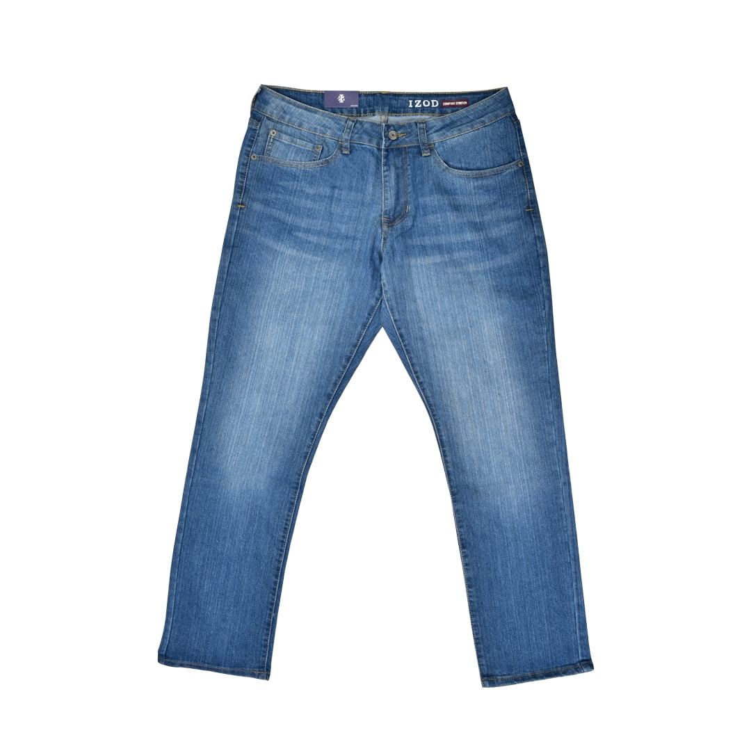 izod men's comfort stretch slim straight fit jeans