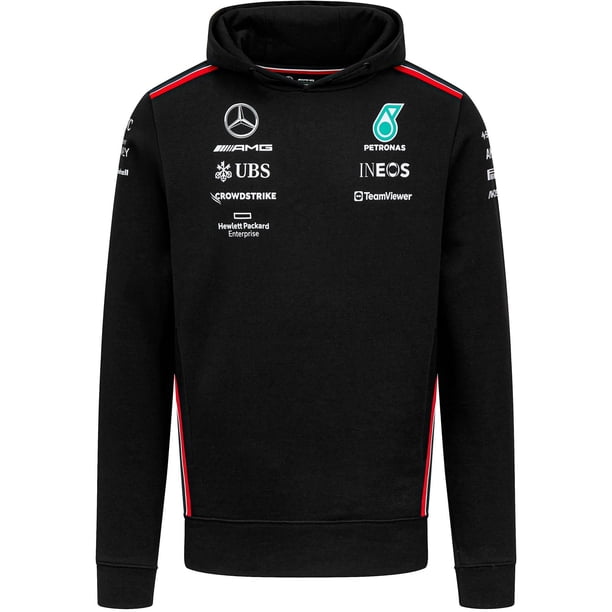F1 Hoodie Heren Mercedes AMG Petronas - Met Groot 3D-logo, Capuchon, Officiële Formule 1 Fan Kleding Formule 1 Trui Met Capuchon