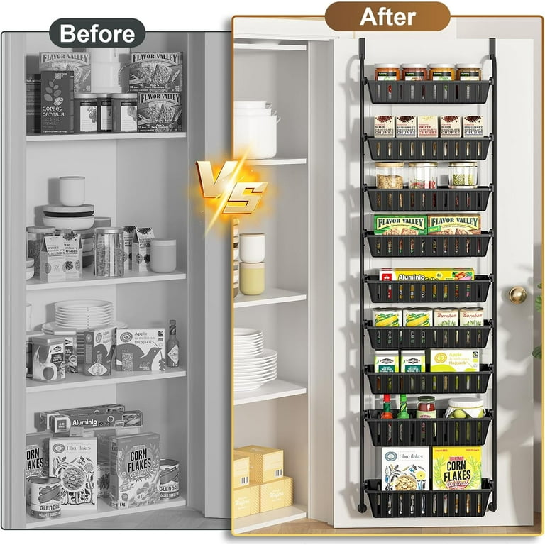 TAIMASI 9-Tier Over-the-Door Pantry Organizer, Black photo 4