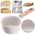 thumbnail image 6 of Yucurem Non-stick Mini Sauce Pan Wooden Handle Milk Pan Butter Melting Pot Kitchen Essentials (White), 6 of 10