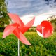 thumbnail image 5 of 50pcs 15.7 x 9.1 Molinos de Viento para el Jardín con 4 Hojas Molinetes Giratorios a Prueba de Viento y Agua con Estacas para Decoración de Patio Color Rojo, 5 of 6