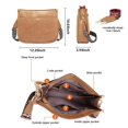 thumbnail image 2 of AUYOCO Bolso bandolera de piel vegana para mujer, bolso cruzado con correa para guitarra, bolsillos con cremallera, bolso de hombro, 2 of 5