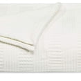 thumbnail image 3 of Nautica | Rope Stripe Collection | 100% Cotton Woven Ultra Soft & Cozy Blanket, Soft and Durable for All Seasons, Easy Care Machine Washable, Queen, White, 3 of 3