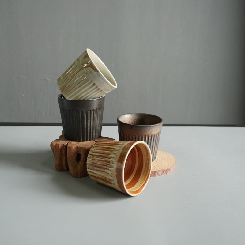 TL New Single Cup Ceramic Cup Japanese Tea Cup Handmade Coarse Pottery Water Cup Mug Espresso Cup Master Cup