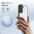 thumbnail image 4 of Compatiable with Samsung Galaxy S21 FE Case Clear, Transparent Crystal Shockproof Phone Case, Slim Anti-Scratch Hard PC + Soft TPU Back Protective Cover Bumper Non-Slip Design, Black, 4 of 8