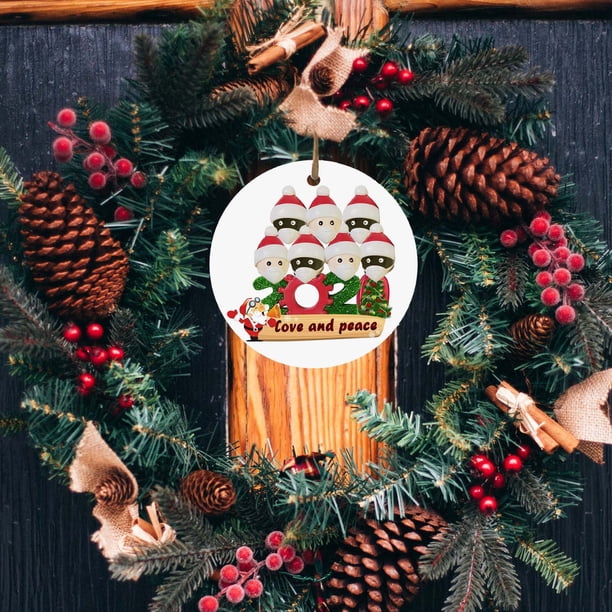 Xihbxyly Dia Del Primer Ministro 1 Adorno de Navegación 2024 En Papá Noel y Mascarilla para Decoración En Navidad