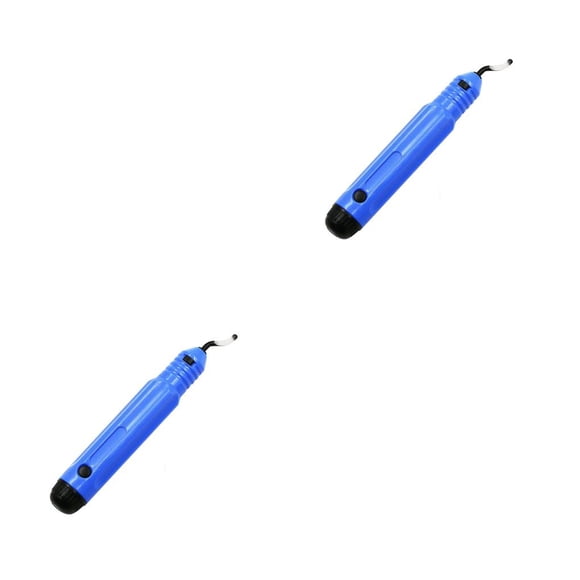 Eigraketly Cortadora de rebabas de acero de alta velocidad, manual portátil, interruptor de botón DIY, herramienta de recorte de raspador ABS de Tipo 1 2piezas