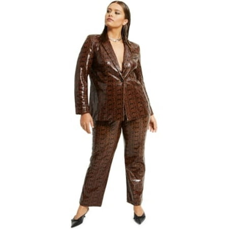 

Danielle Bernstein Plus Size Faux-Snakeskin Blazer Size 3X