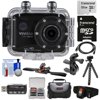 Vivitar DVR786HD 1080p HD Waterproof Action Video Camera Camcorder (Black) with Remote, Vented Helmet + Bike Mounts + 32GB Card + Case + Tripod Kit