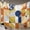 Yellow, variant on Abstract, Tapestry for Bedroom Wall Hanging Tapestry, Modern Geometric Vintage Circle European Ceiling Backdrop Tapestries Poster Blanket Wall Decor for Teens Room Living Room Dorm 59" x 79"