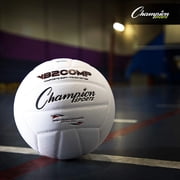 Champion Sports VB Pro Comp Series Indoor Volleyball, Official Size - Durable, Soft-Touch Volleyballs with Composite Synthetic Leather Cover - Premium Volleyball Equipment and Gear - Green/White
