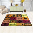 thumbnail image 2 of SKYSONIC 36x24in Trick Or Treat Area Rug, Halloween Pumpkin Witch Non-Slip Floor Carpet for Indoor Living Dining Room Bedroom, 2 of 7
