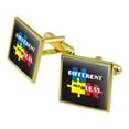 thumbnail image 1 of Different Not Less Autism Puzzle Pieces Square Cufflink Set - Silver or Gold, 1 of 5