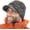 94596_gray, variant on DryKnit™ Waterproof Visor Beanie, Merino Wool Fleece Lined Winter Hat with Brim, Gray, medium large