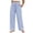 *Blue, variant on Women's Vertical Stripe Paper Bag Waist Pants , Summer High Waisted Wide Leg Trousers For Women , Ladies' Drawstring Palazzo Pants with Pockets,Black,S-2XL