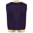 thumbnail image 2 of vastwit Mens Halloween Toad Vest Costumes Open Front Shiny Trim Waistcoat Cartoon Captain Cosplay Outfits Purple XXL, 2 of 6