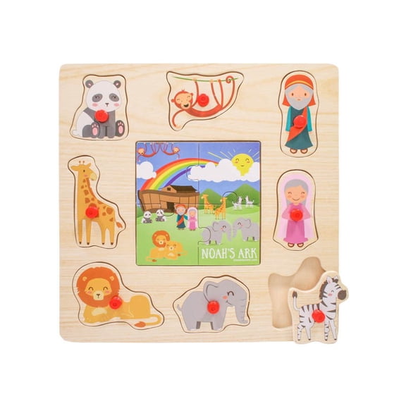 Peg/Jigsaw Puzzle-Noah S Ark (12 Pieces)