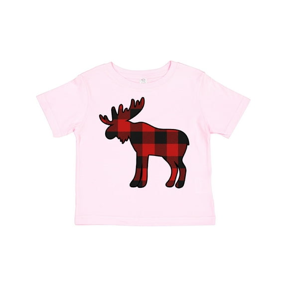 Inktastic Moose Silhouette Plaid Boys or Girls Toddler T-Shirt