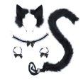 thumbnail image 1 of Juego de orejas y cola de gato Kit de disfraz de cola de lobo y orejas de zorro, gargantilla de campana para accesorios de fiesta de disfraces de Halloween Adepaton BST2000878-2, 1 of 5