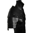 thumbnail image 3 of Faux Leather Medieval Shoulder Pauldron Knight for Costume Accessory Black, 3 of 7