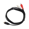 thumbnail image 3 of 4Pin Male To 2RCA Male Y Splitter Cable, Flexible 4.9ft Tight Connection Clear  Transmission 4 Pin To 2  Cable  For Receiver For Camcorders, 3 of 8