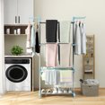 thumbnail image 2 of Costway 3-tier Folding Clothes Drying Rack with Rotatable Side Wings & Collapsible Shelves, 2 of 10