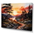 thumbnail image 2 of Designart "Golden Glow of Pine Trees" Tree Pine Canvas Print, 2 of 5