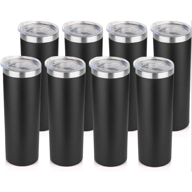 Gingprous 20oz Stainless Steel Skinny Tumbler, 6 Pack Double Wall