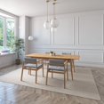thumbnail image 3 of Juego de Comedor Extensible de Madera con 4 Sillas para 4 Personas, Mesa y Sillas para Comedor y Cocina, Midtown Concept Praga, Roble y Gris Claro, 3 of 5