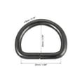 thumbnail image 3 of Uxcell Metal D Ring 0.98" Rings Buckle for Hardware Bags Belts Craft DIY Accessories Black 12Pcs, 3 of 5