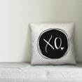 thumbnail image 2 of Creative Products XO Black and White 18x18 Spun Poly Pillow, 2 of 2
