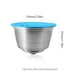 thumbnail image 5 of Copa de acero inoxidable Cápsulas de café recargables Cafetera de acero inoxidable Filtros de cápsulas Taza Capacidad de 0.35 oz para Dolce Gusto EDG466 EDG606 EDG305 Mini Me EDG626 Máquina de café Abanopi  Copa de acero inoxidable, 5 of 7