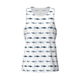 thumbnail image 4 of Easygdp Party Shark Cute Men's Tank Top, Sleeveless Muscle T Shirts, Breathable, Quick-Dry, Loose for Gym, Running, Fitness - XX-Large, 4 of 9