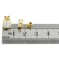 thumbnail image 4 of 10K Yellow Gold Round & Baguette Diamond Circle Tier Stud 8mm Earrings 0.41 CT., 4 of 5