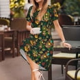 thumbnail image 3 of Disketp Mask Tropical Flower para Vestido de Manga Corta para Mujeres, Vestidos de Verano para Mujeres, Casual y Holgado para la Playa, 3 of 6