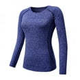 thumbnail image 3 of Women Long Sleeve Sports Compression T-Shirt Quick-Dry Gym Yoga Running Tops Tee, 3 of 6