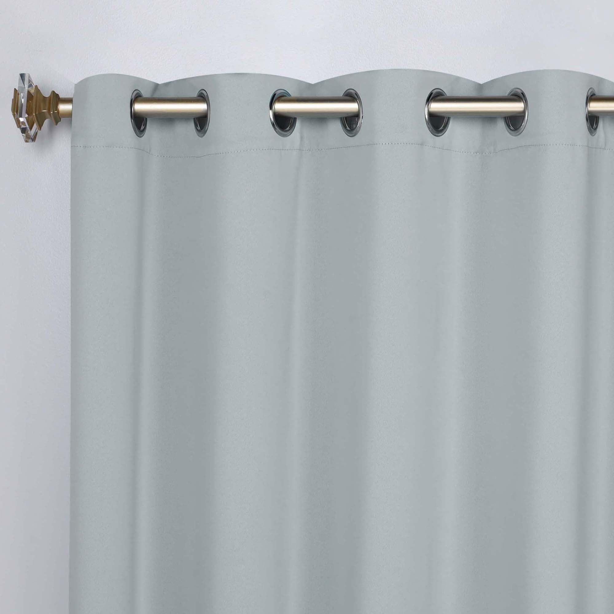 Superior Blackout Solid Light Filtering Grommet Curtain Panel Set, 52" x 120", Stone Blue