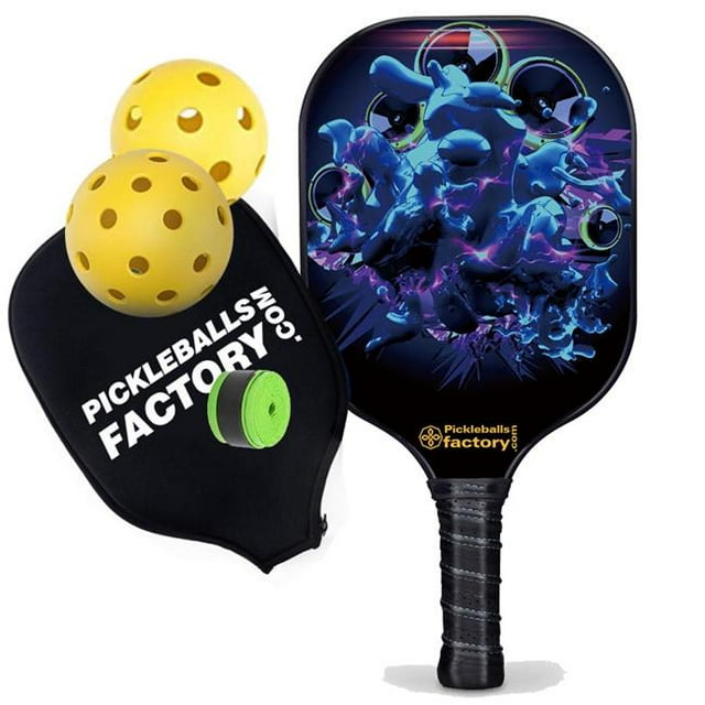 Pickleball Factory PB00048-11-C Custom Pickleball Paddle - Mirs Personalized Pickleball Paddle, Quiet Pickleball Paddles, Carbonfiber Graphite