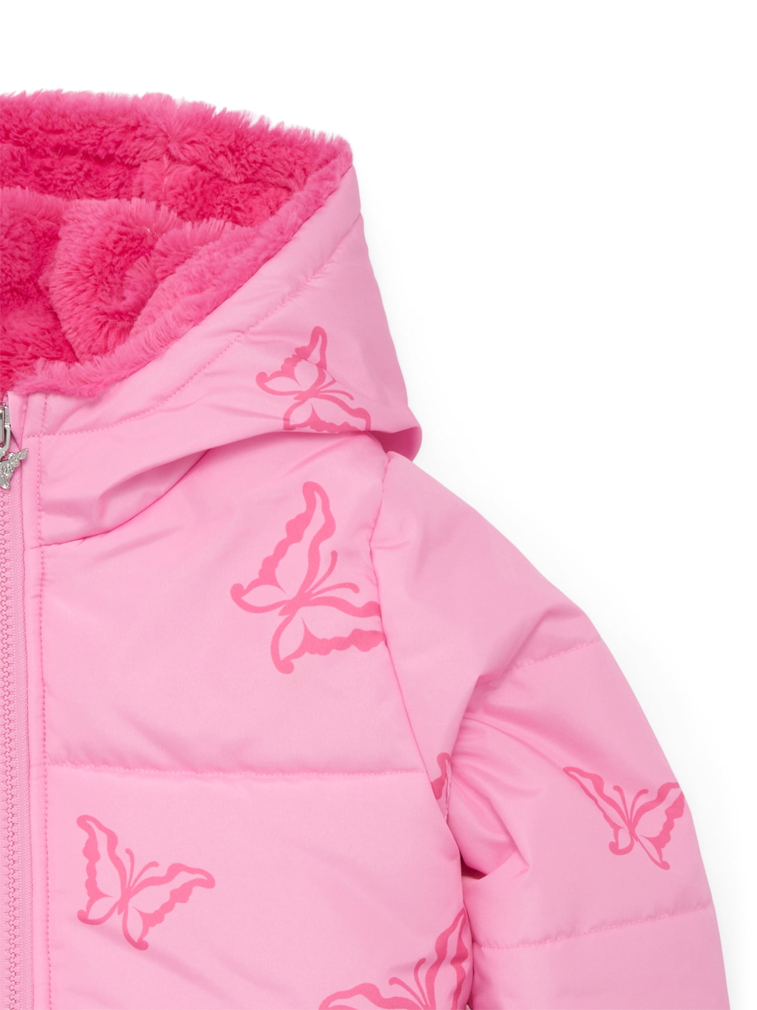 Jessica Simpson Girls Butterfly Cropped Puffer Jacket, Sizes 4-16
