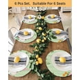 thumbnail image 4 of 13 Inch Round Placemats Set of 4, Easter Bunny Non Slip Heat Insulation PP Table Mats, Farmhouse Colorful Eggs Tulip Wood Grain Green Washable Place Mats for Kitchen Dining Party Table Decor, 4 of 7