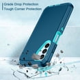 thumbnail image 4 of I-HONVA For Samsung Galaxy A15 Case,3-Layer Military Grade Drop Protection Anti-Slip Bumper Rugged Shockproof Dustproof Protection 6.5 inch Phone Case,Turquoise, 4 of 7
